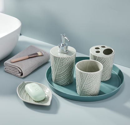 টেকসই বাথরুম কাউন্টার সেট 4pcs হ্যান্ড পাম্প সাবান ডিসপেনসর