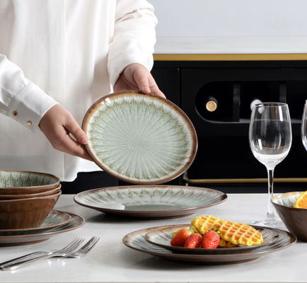 পার্টি প্লেট এবং বাটি 12pc Melamine ডিনারওয়্যার সেট Iso