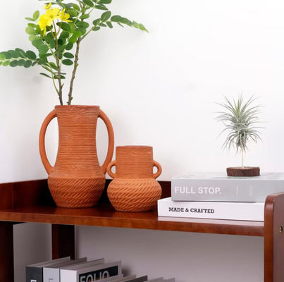 বিস্তৃত মুখ সিরামিক ফুলের ভাস্কর্য সজ্জা রাস্তার বাড়ি