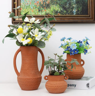 বিস্তৃত মুখ সিরামিক ফুলের ভাস্কর্য সজ্জা রাস্তার বাড়ি