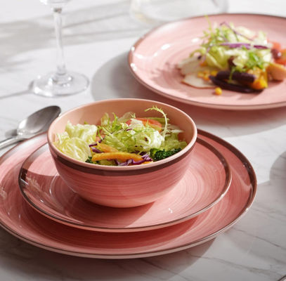 12 পিসি মেলামাইন ডিনারওয়্যার সেট প্লেট এবং 4 জন্য বাটি