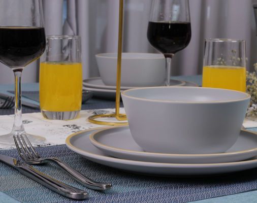 ক্যাম্পিং মেলামাইন ডিনার প্লেট এবং বাটি 12 পিসি