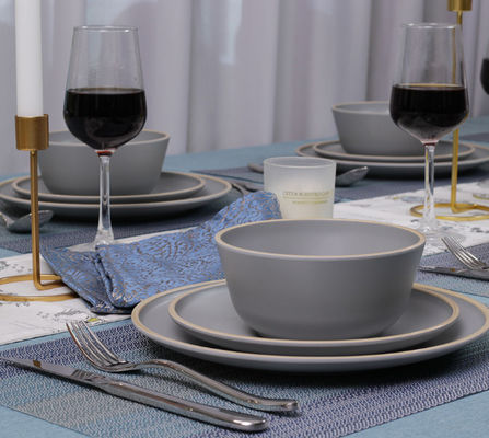 গুফেথ 4 মেলামাইন ডিনারওয়্যার সেট প্লেট এবং বাটি 12 পিসি