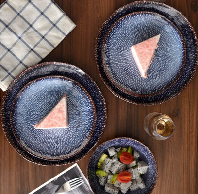 বৃত্তাকার মেলামাইন টেবিলওয়্যার সেট BPA বিনামূল্যে চিপ প্রতিরোধী টেকসই